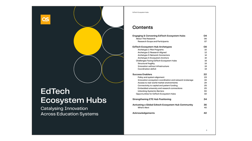 Universities show up at every stage of EdTech innovation. Read the report on Edtech Ecosystem Hubs.