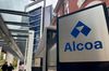 Picture of an Alcoa sign on Saint Georges Terrace, Perth. In 2025 Alcoa moved its Australian headquarters from suburban Booragoon to central Perth.