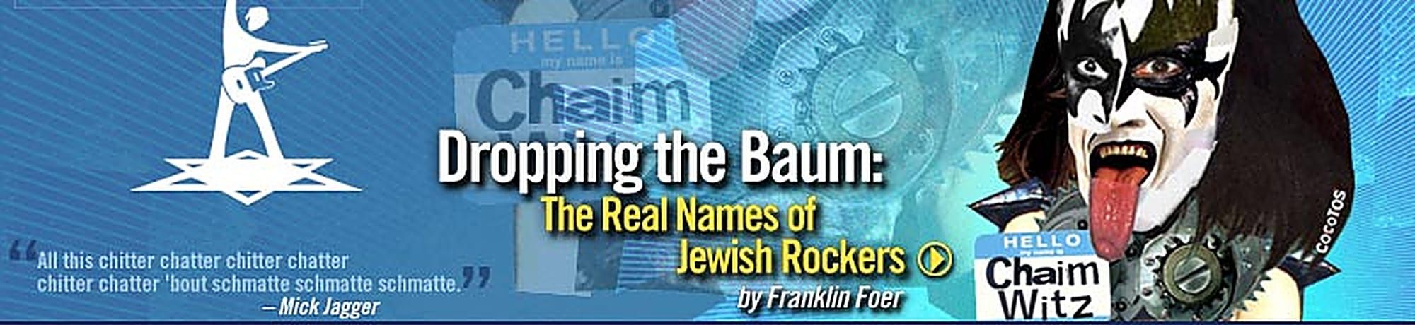 Dropping the Baum: The Real Names of Jewish Rockers
