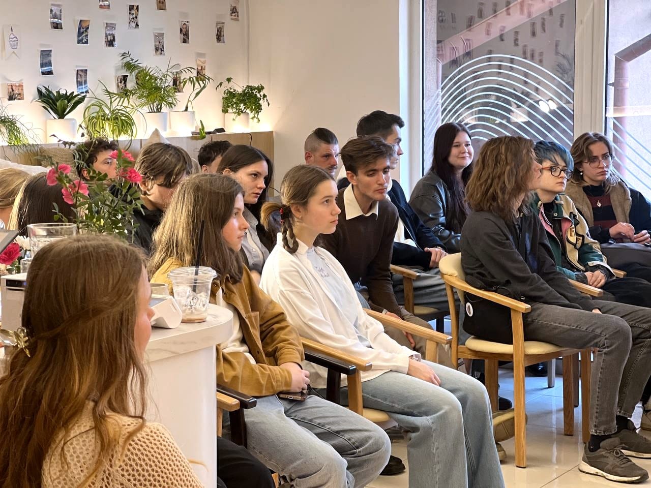Open mic event crowd