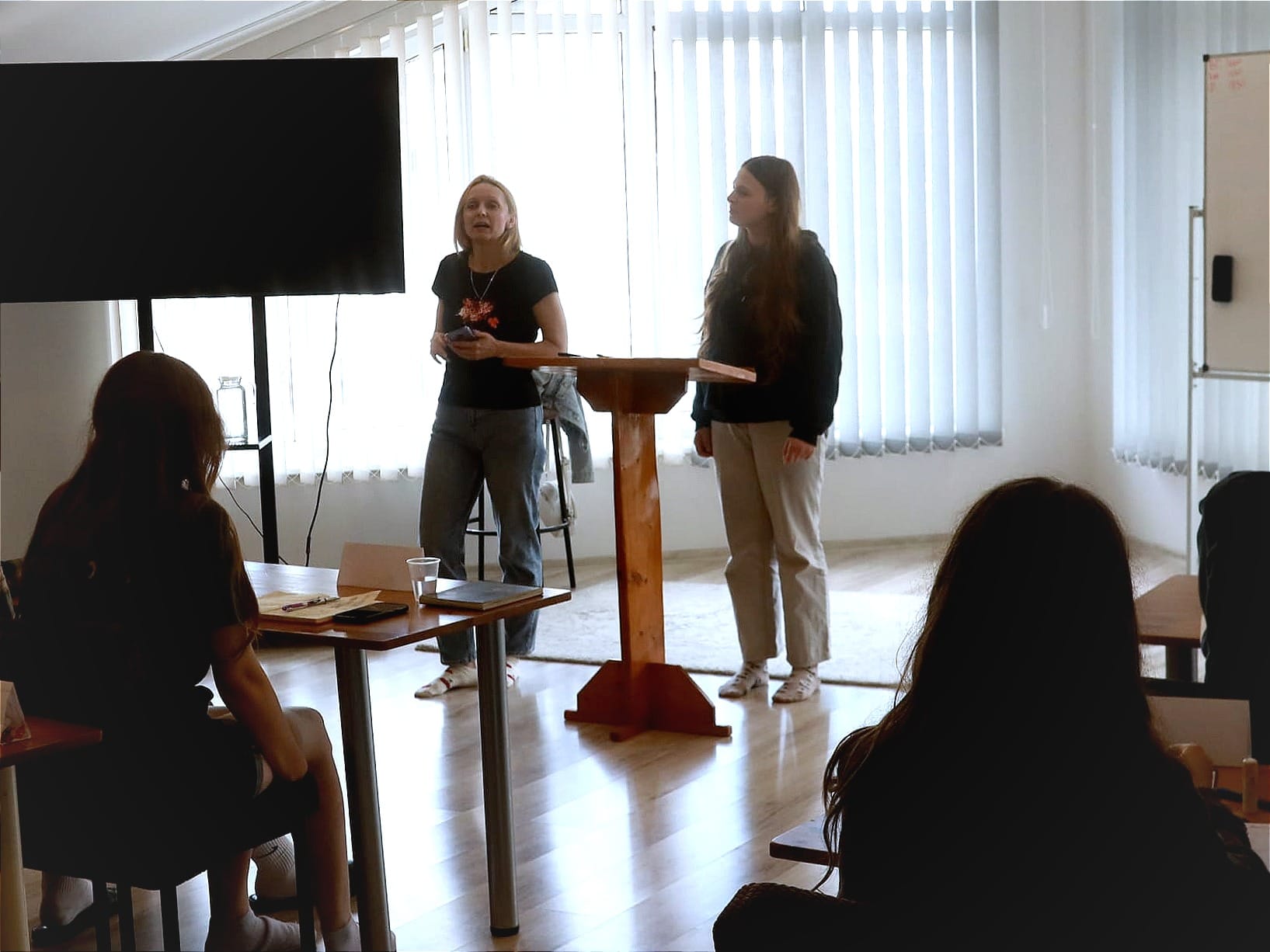 Dasha sharing her personal experience in evangelism