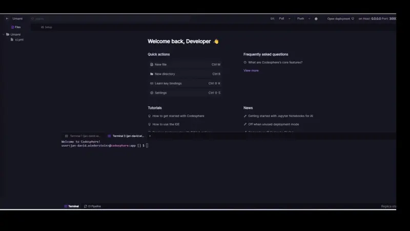 Creating a new environmental variable on Codesphere