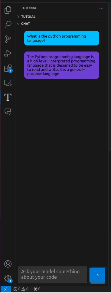 VS Code extension LLM chat
