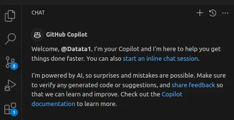 Icons in the right top corner