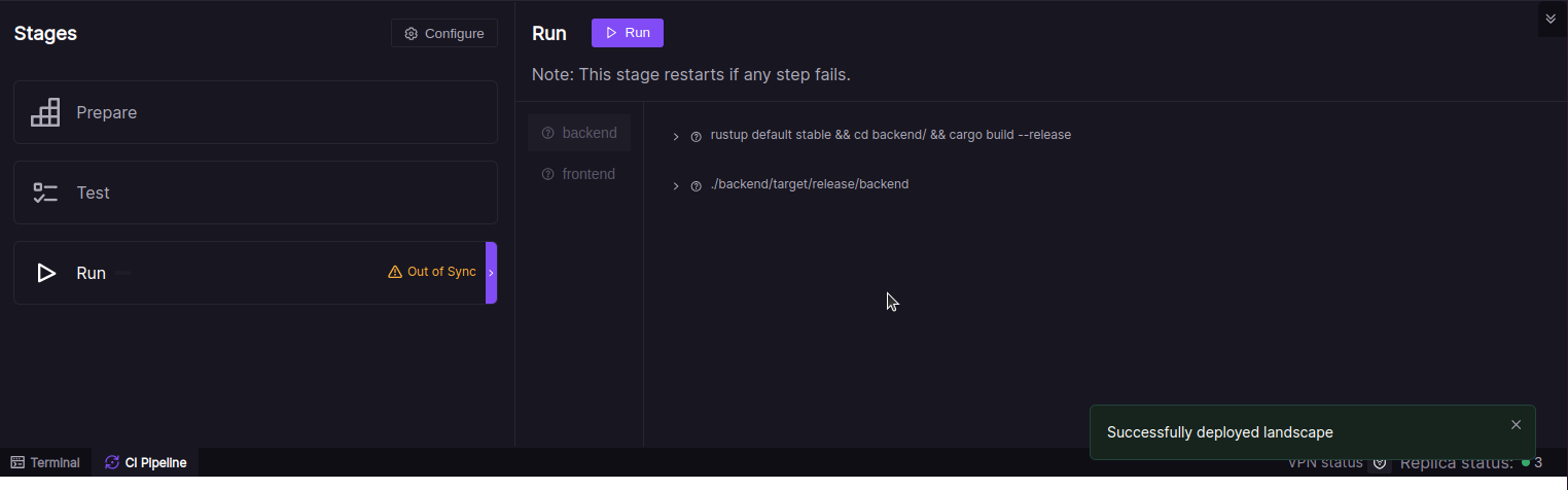 Changes to Ci-Pipeline applied.