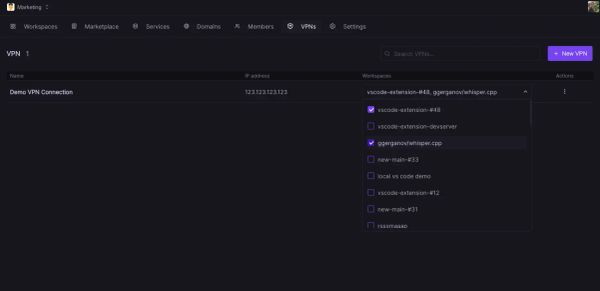 Connect to secured networks via VPN