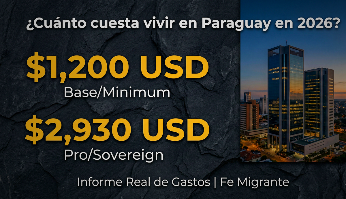 ¿Cuánto cuesta vivir en Paraguay en 2026? El informe de gastos reales para una re-localización soberana