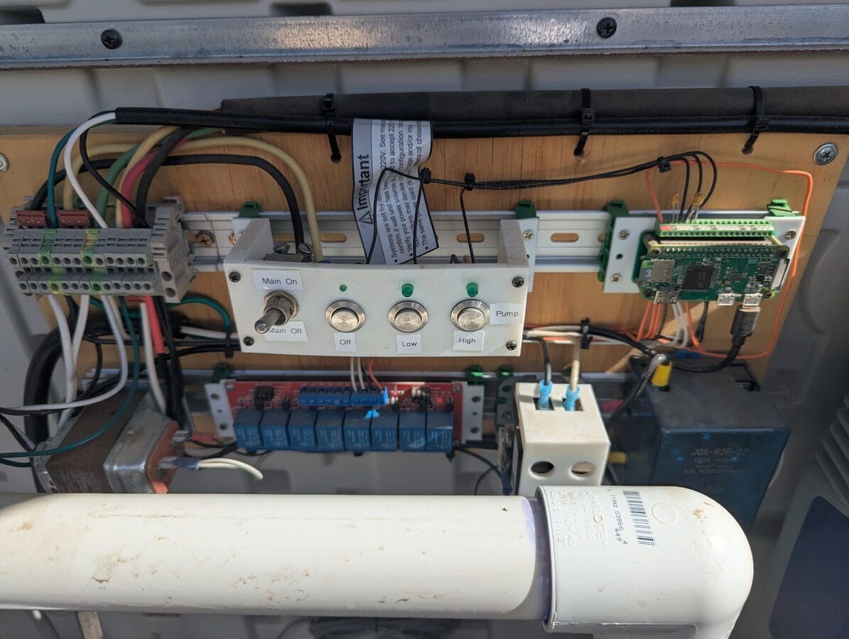 Control panel installed — front view