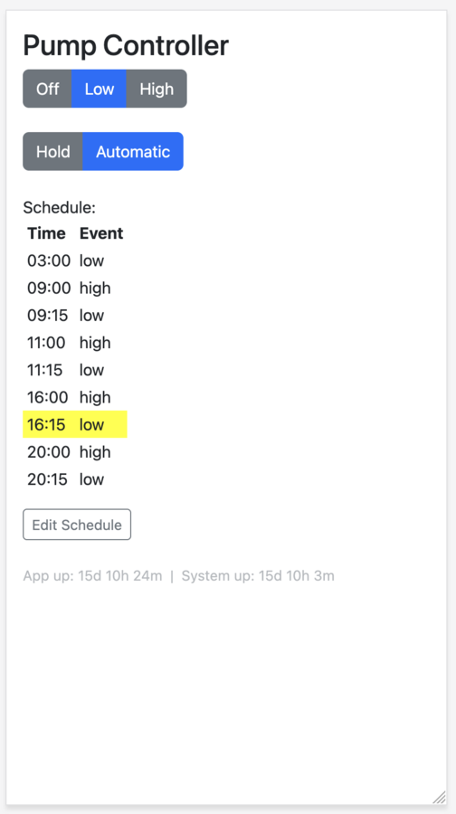 Web UI — current normal view