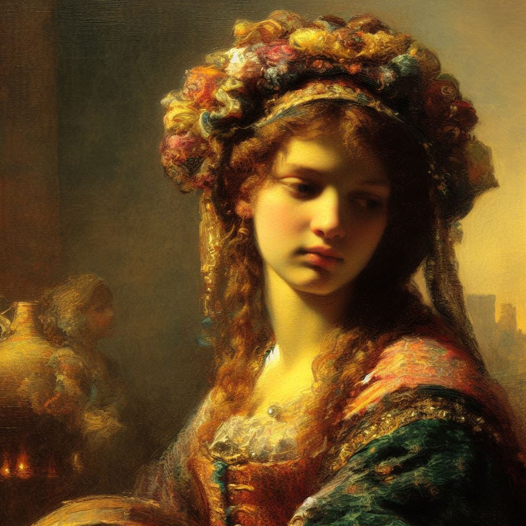 AI Generated Painting of a Woman