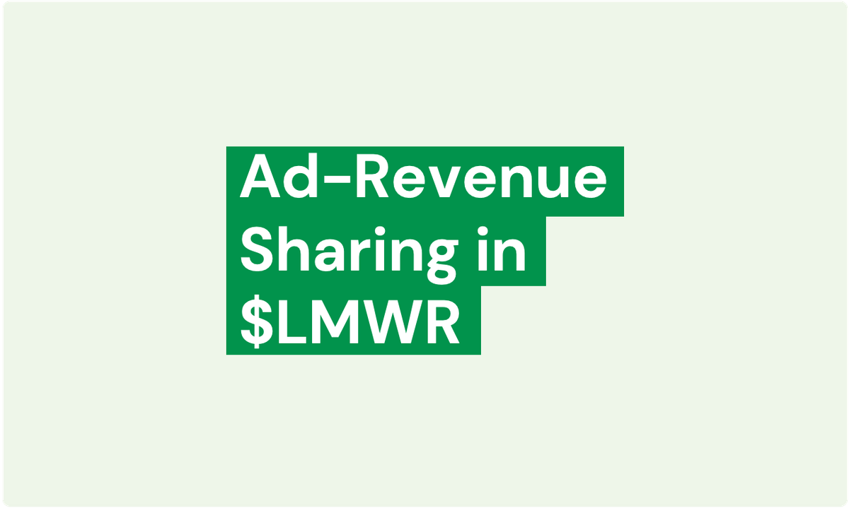 Introducing LimeWire Ad-Revenue Sharing - powered by $LMWR.