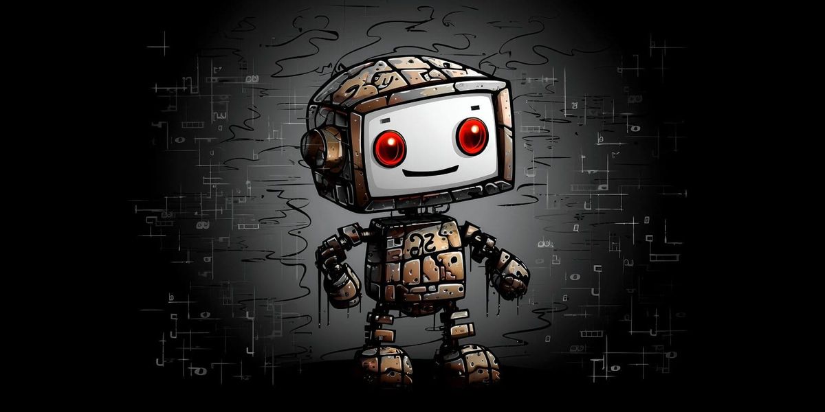 Friendly AI robot smiling