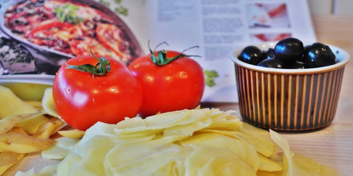 Recipe book and ingredients