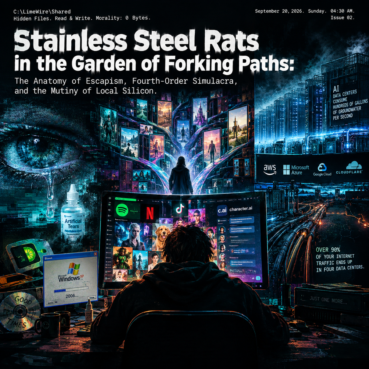 C:\LimeWire\Shared: Issue 02. Stainless Steel Rats in the Garden of Forking Paths: The Anatomy of Escapism, Fourth-Order Simulacra, and the Mutiny of Local Silicon.