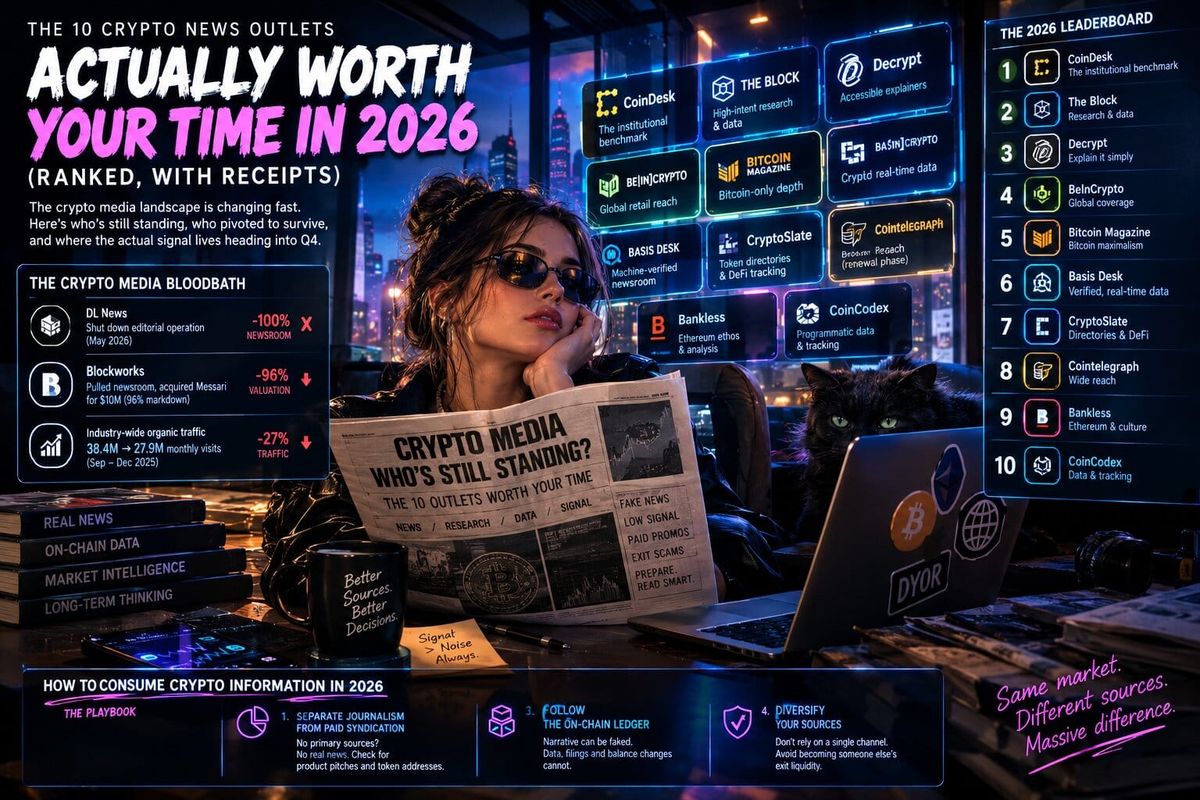 The 10 Crypto News Outlets Actually Worth Your Time in 2026 (Ranked, With Receipts)
