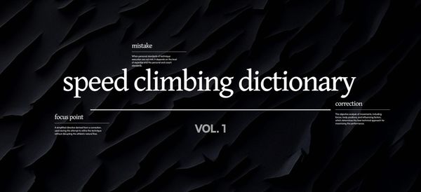 Speed Climbing Dictionary: mistake, correction, focus point