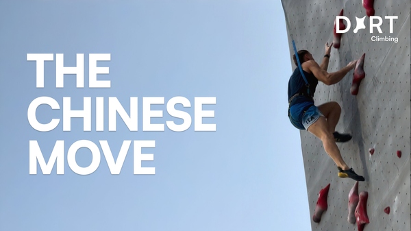 Speed climber doing the chinese move.