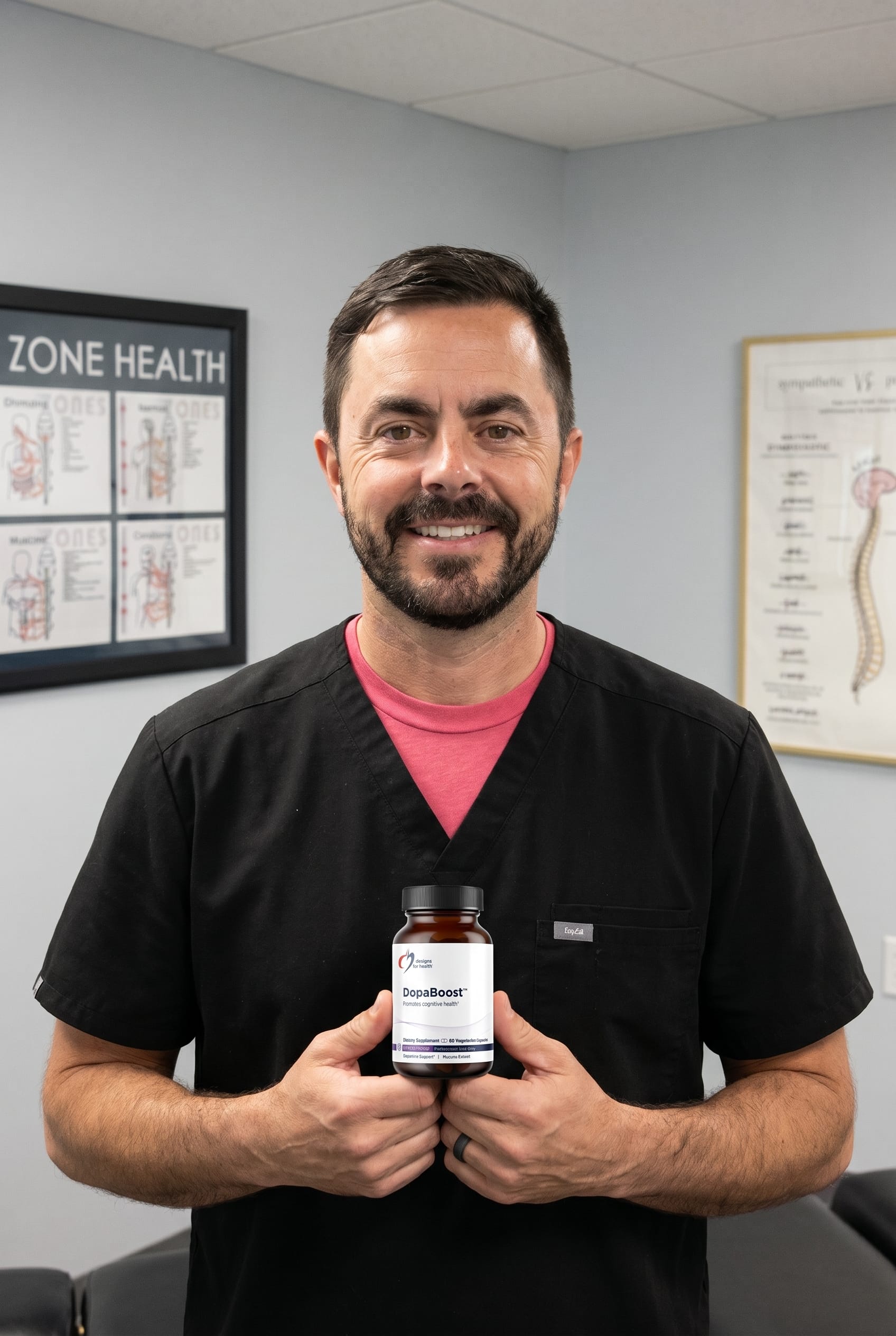 Dr. Bell holding DopaBoost