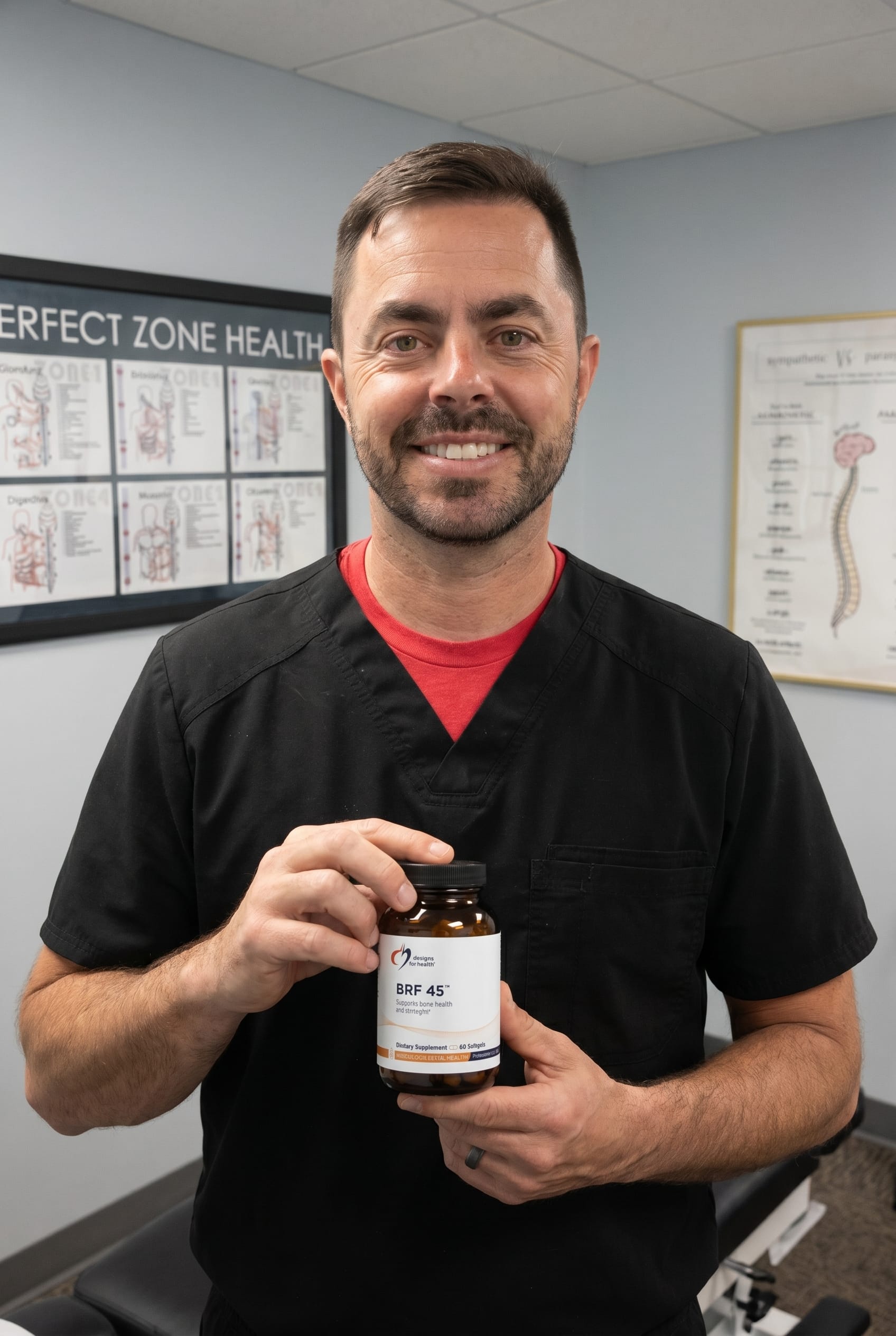 Dr. Bell holding BRF 45
