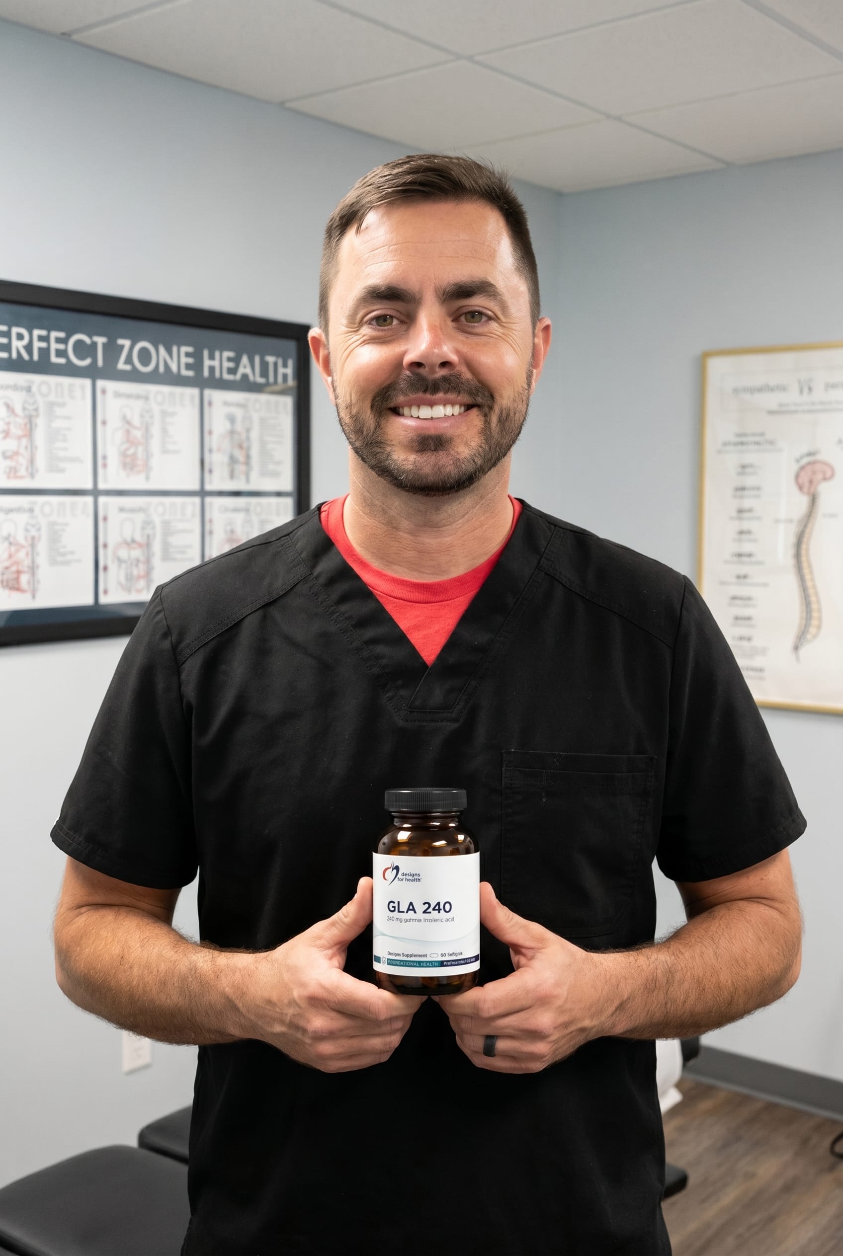 Dr. Bell holding GLA 240