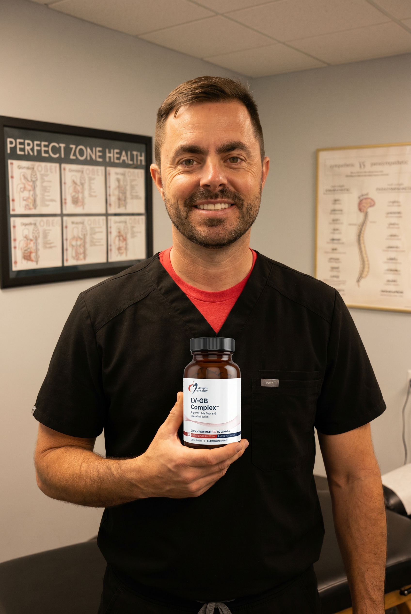 Dr. Bell holding LV-GB Complex