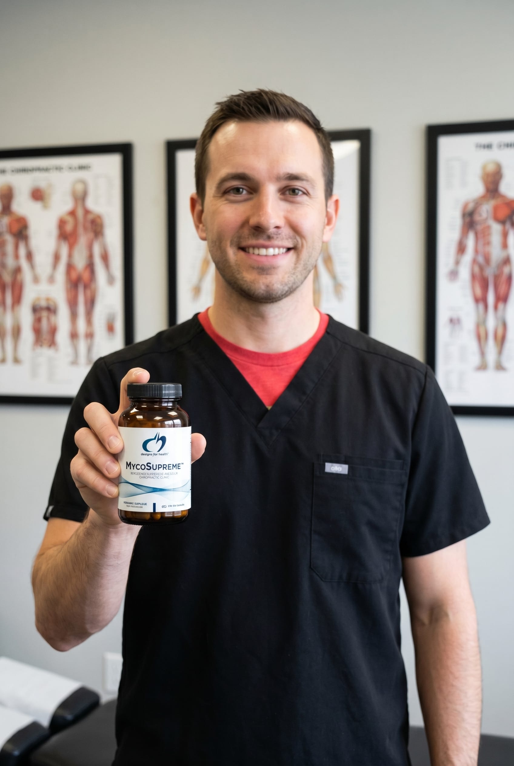 Dr. Bell holding MycoSupreme