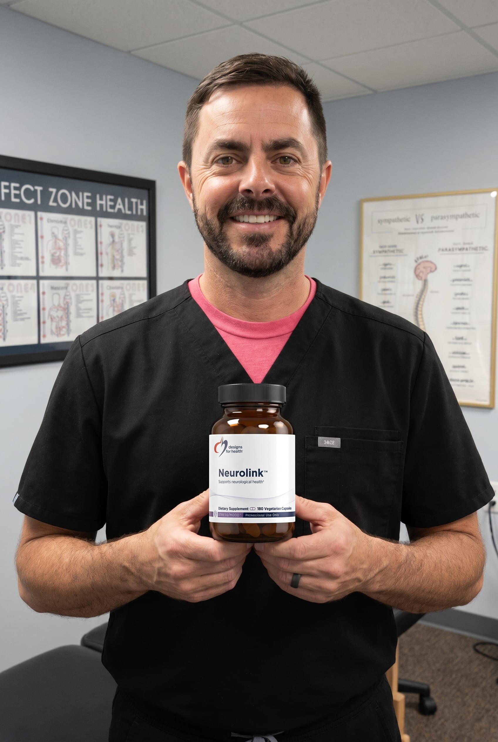 Dr. Bell holding Neurolink