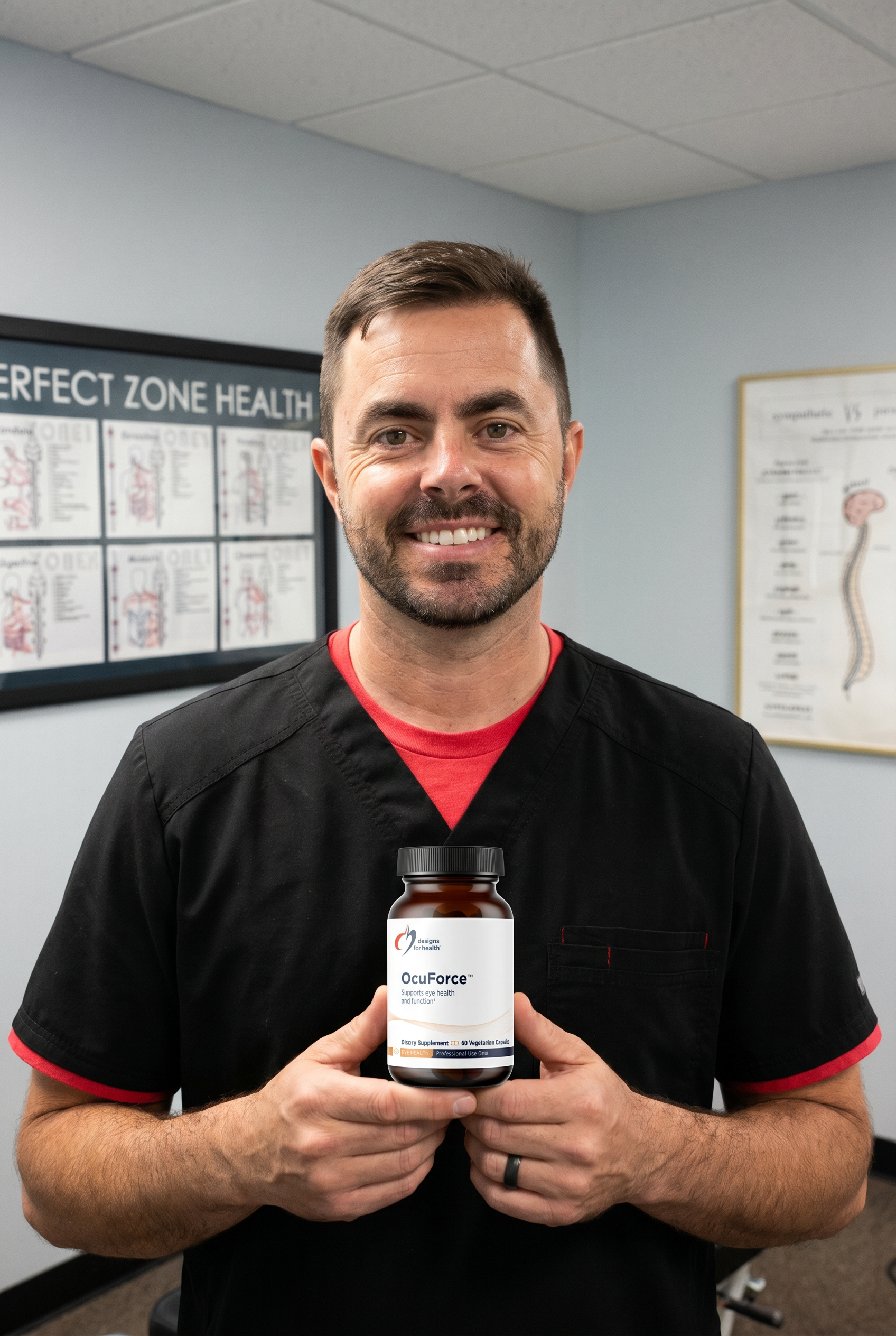 Dr. Bell holding OcuForce