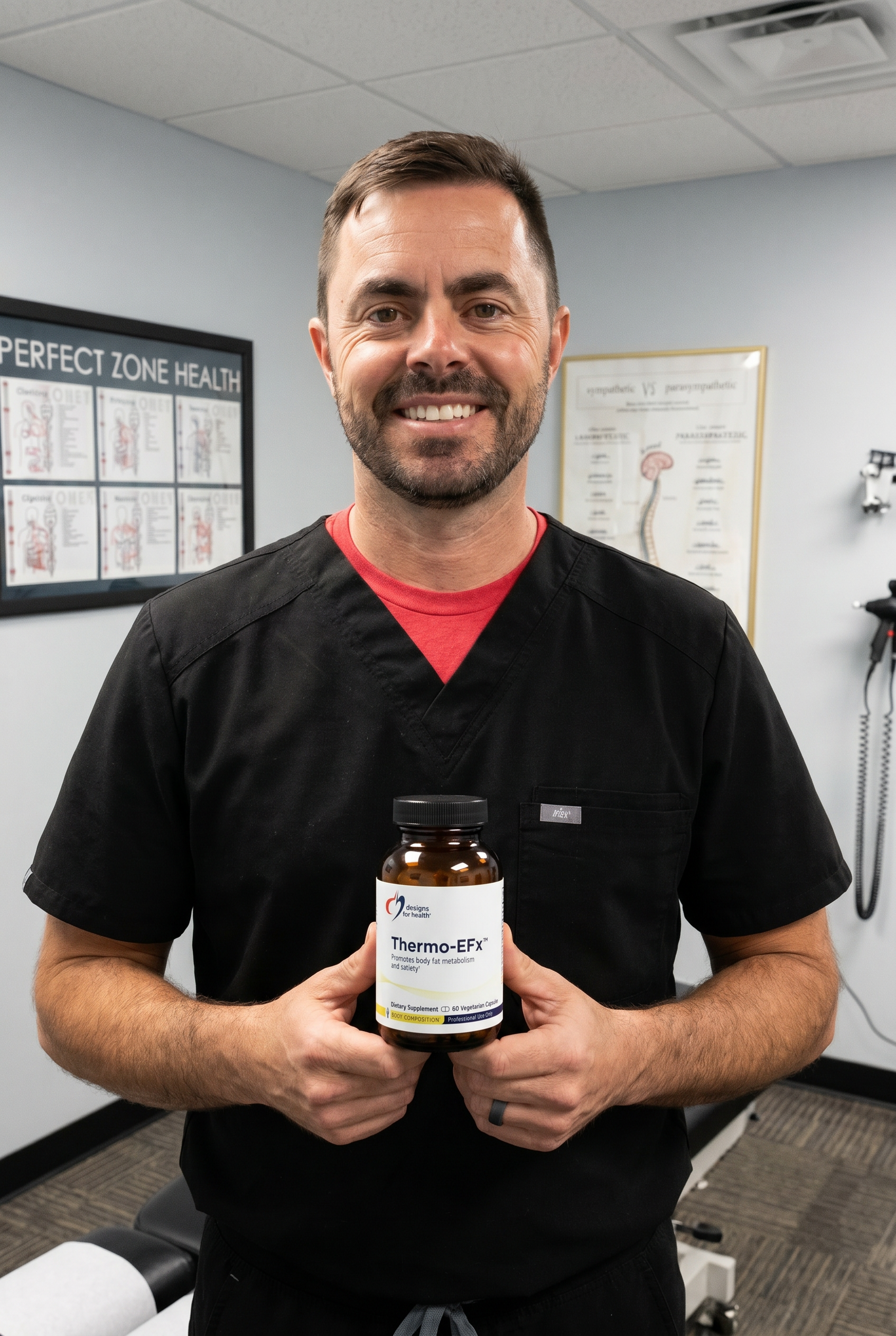 Dr. Bell holding Thermo-EFx