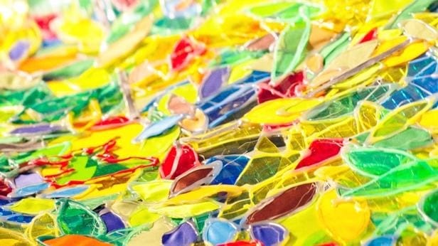 A close-up of a colorful mosaic
AI-generated content may be incorrect.