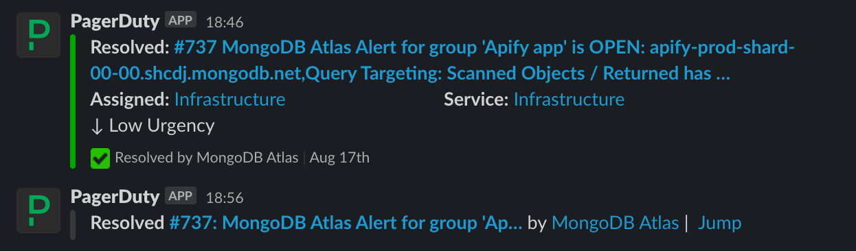 PagerDuty app notifiation.