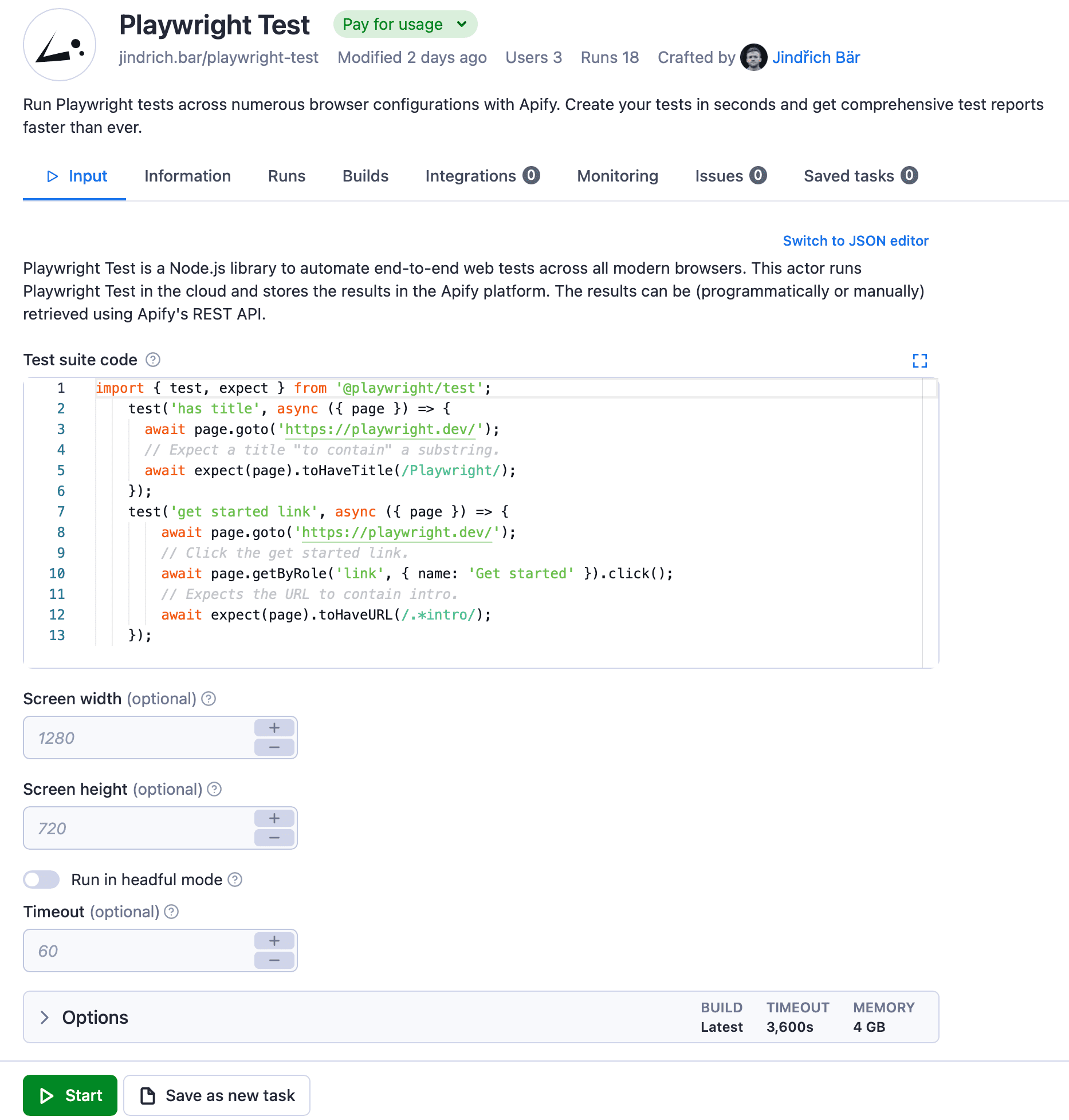 How to run Playwright tests. 1. Insert your test code and customize your settings