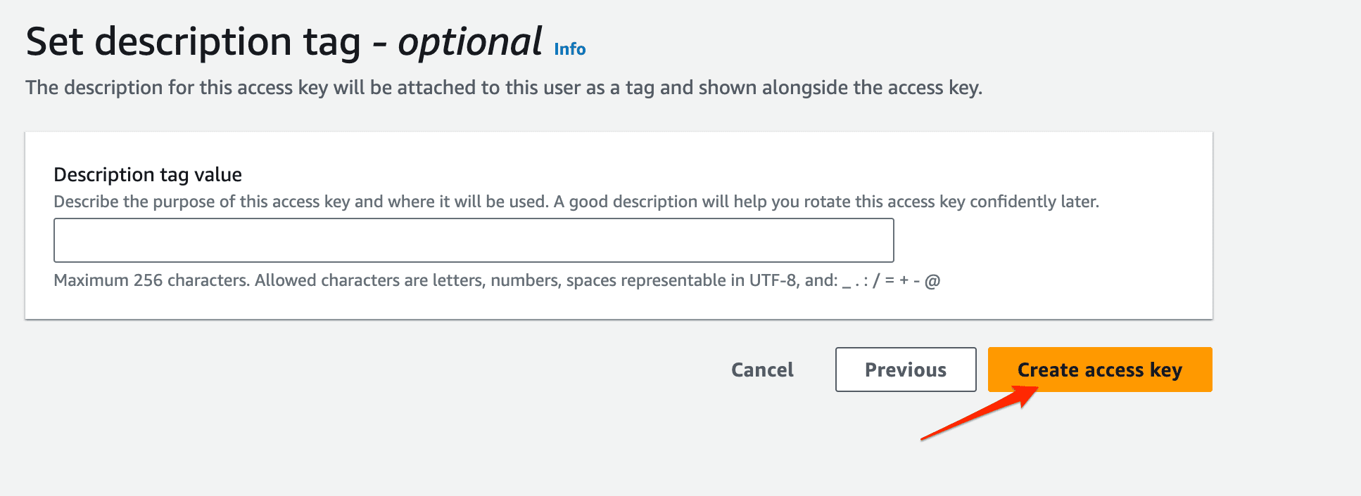 AWS description tag