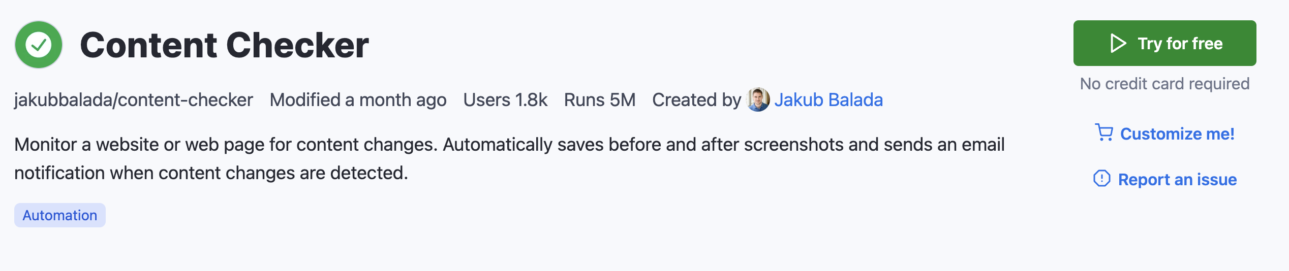 A watchdog for prices, available tickets and competitors' changes
