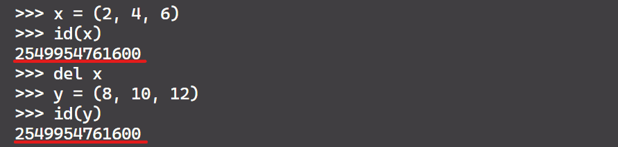 Python tuple. Allocation optimimzation.