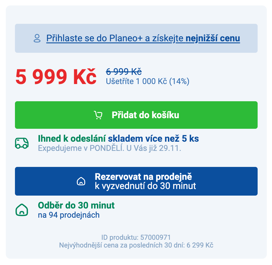 Firma Planeo upravuje ceny na Black Friday