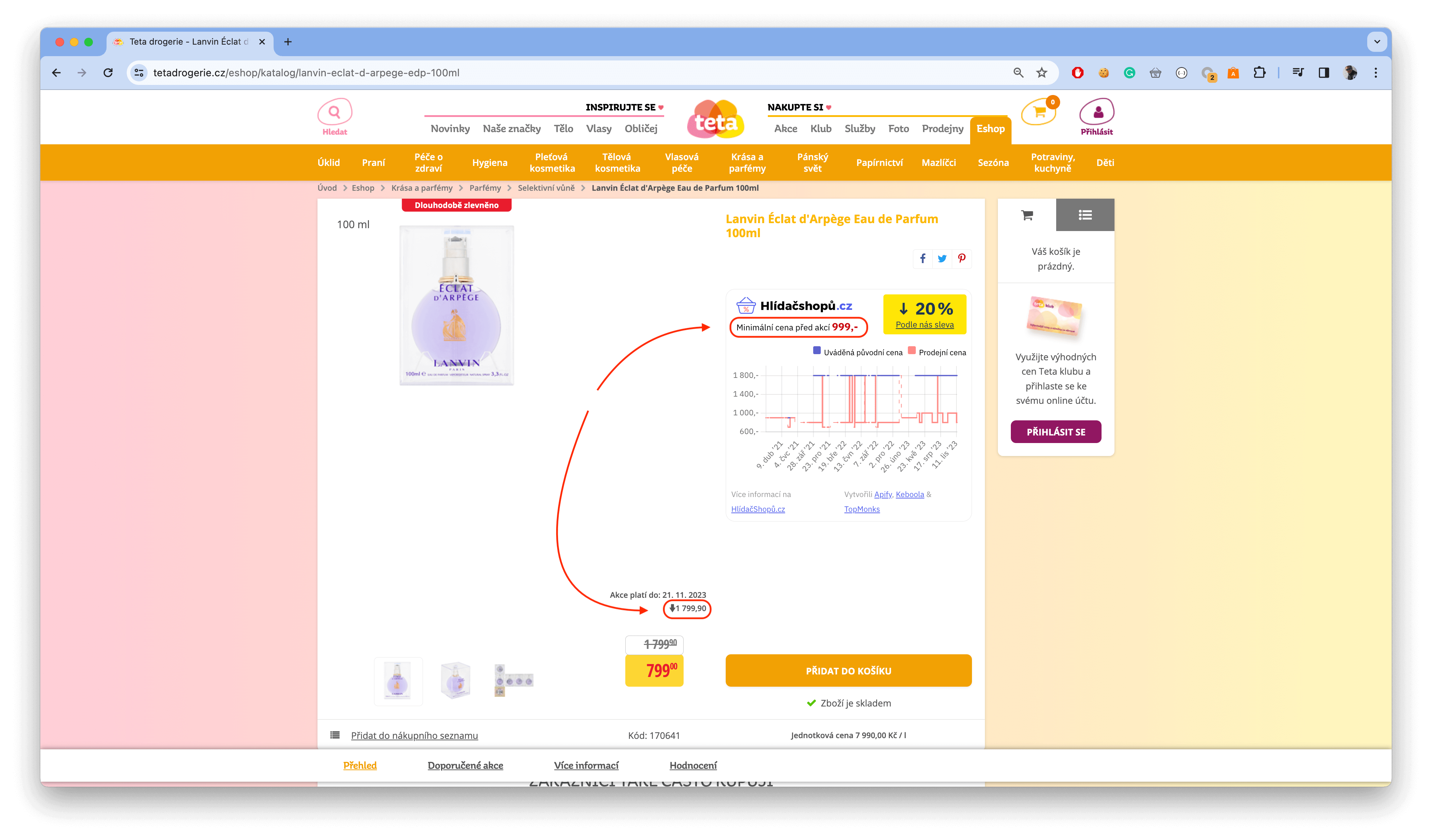 TetaDrogerie.cz porušuje nově nastavená pravidla cenotvorby při Black Friday 2023