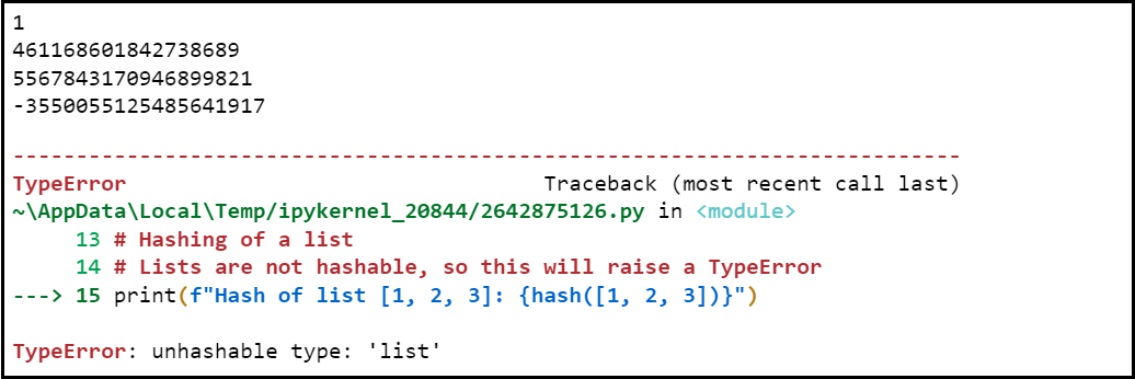 Python dictionary. Example of a code result