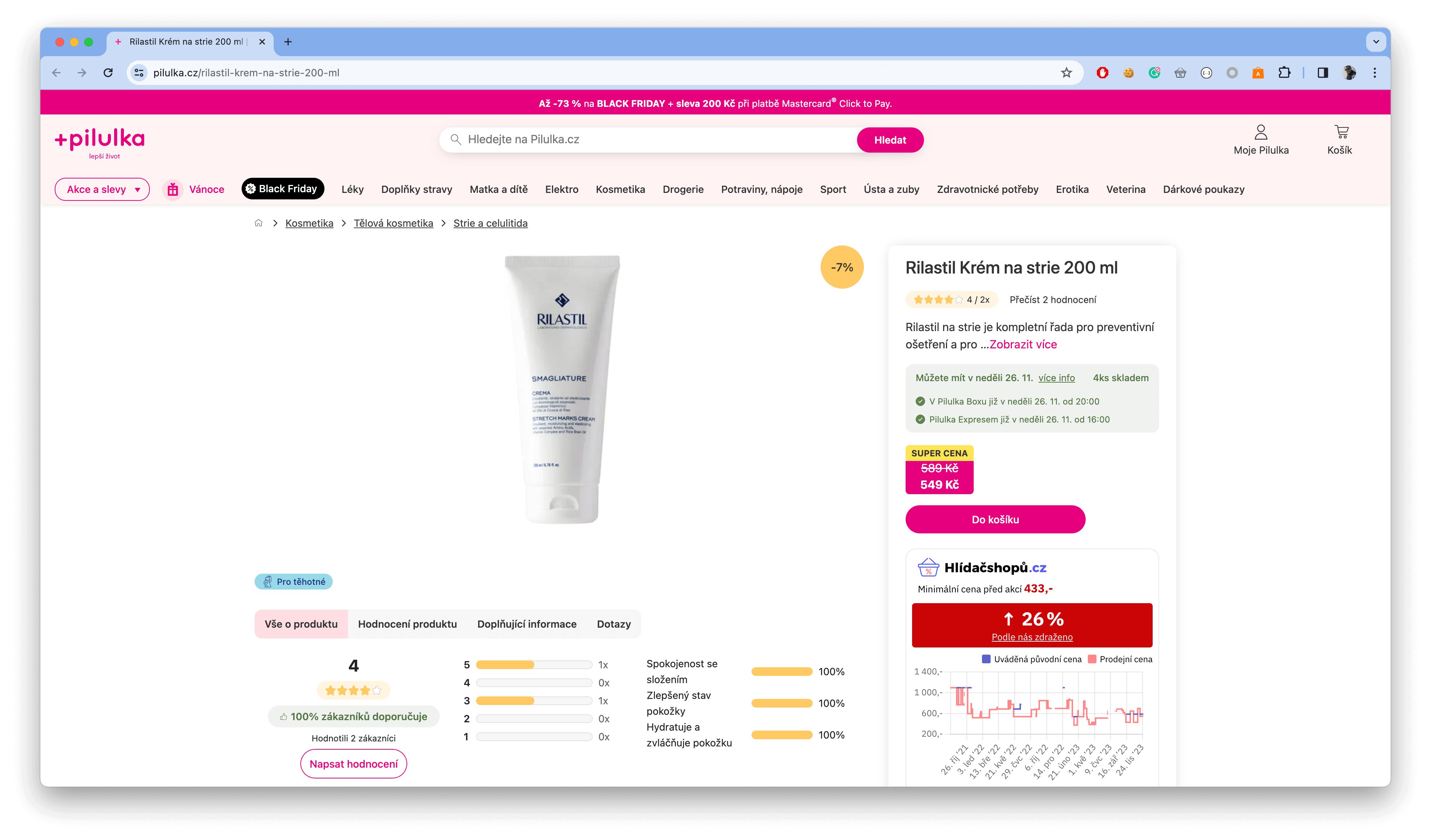 Pilulka.cz does not respect the new rules of price regulation during Black Friday 2023