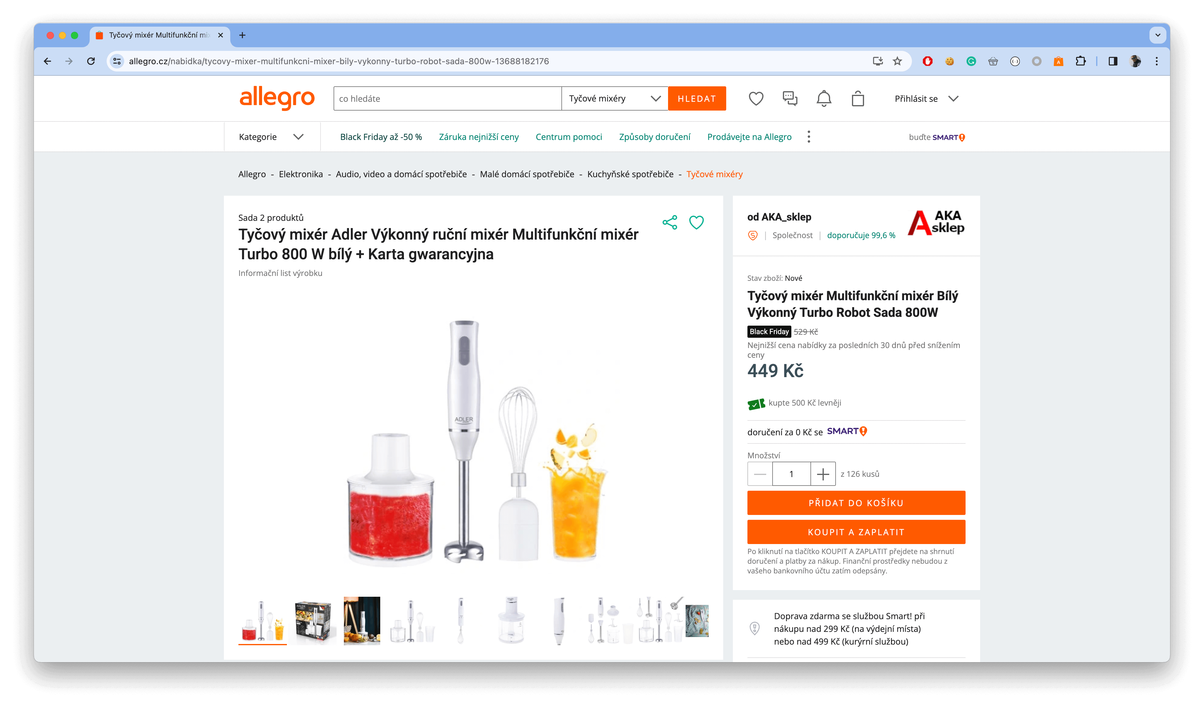 Allegro.cz during Black Friday 2023