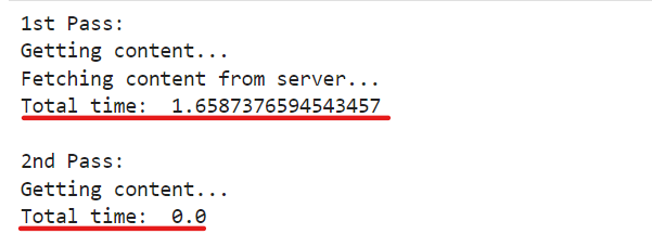 Python caching using a dictionary