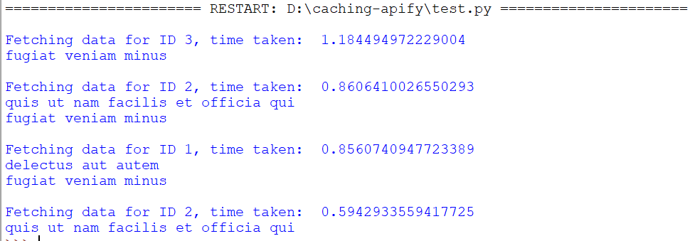 RRCache fetching data