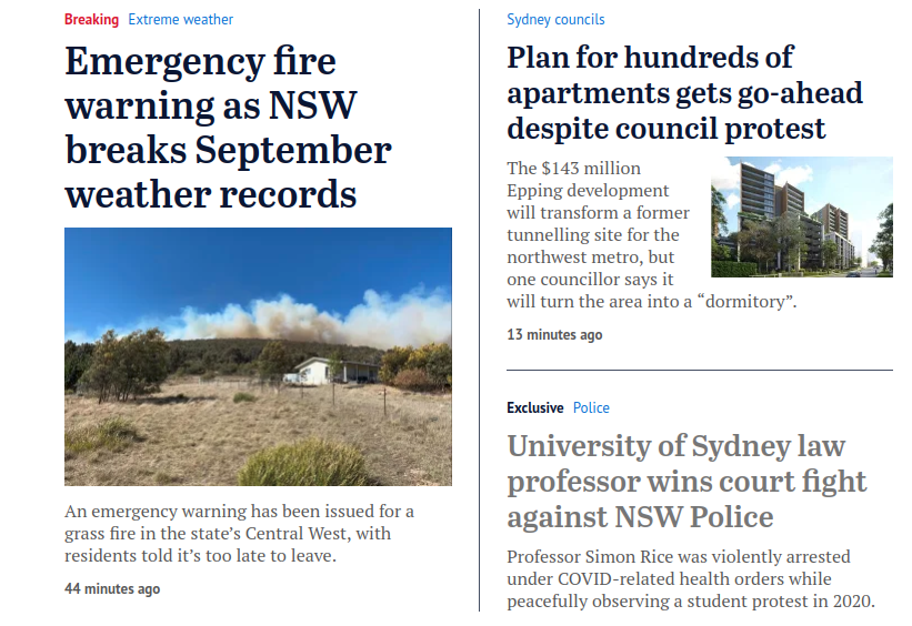 Image of news reports