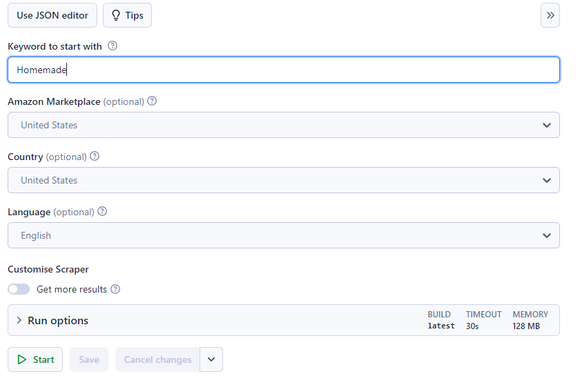  Step 2. Specify a search keyword and details of your Amazon marketplace 