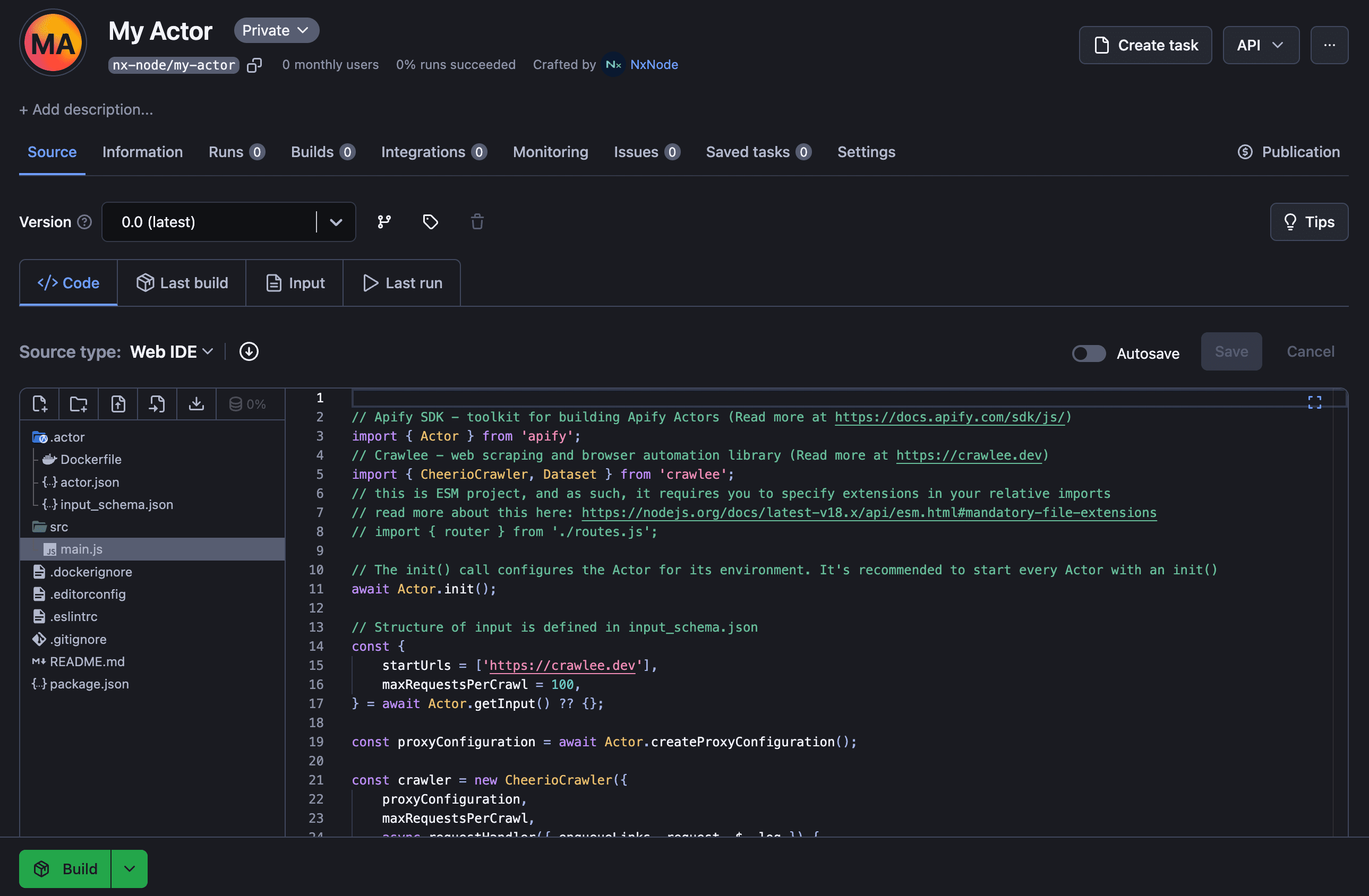 Actors on Apify Store - API marketplace