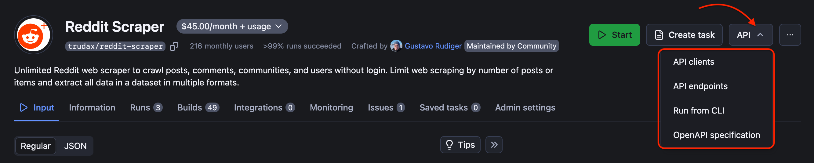 You always have access to the Reddit data through API