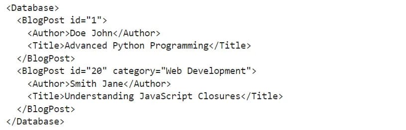 printed updated xml structure