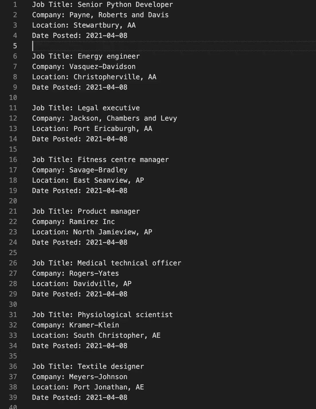 Data cleaning with ChatGPT output