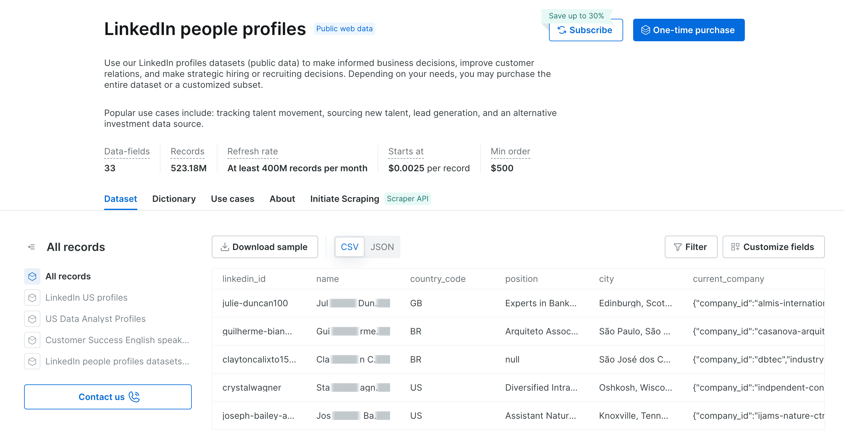 BrightData Dataset Marketplace