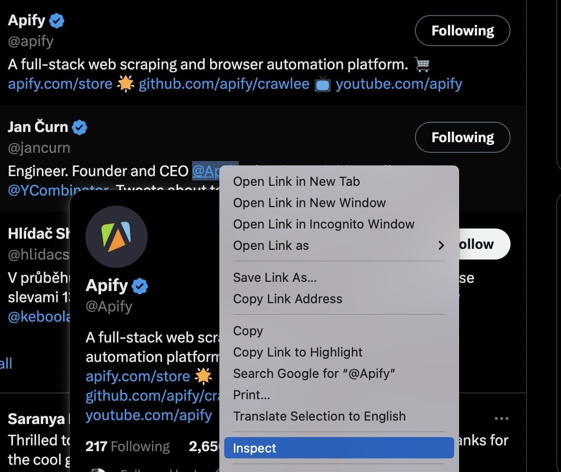 How to scrape a website with ChatGPT. Step 2. Inspect the web page